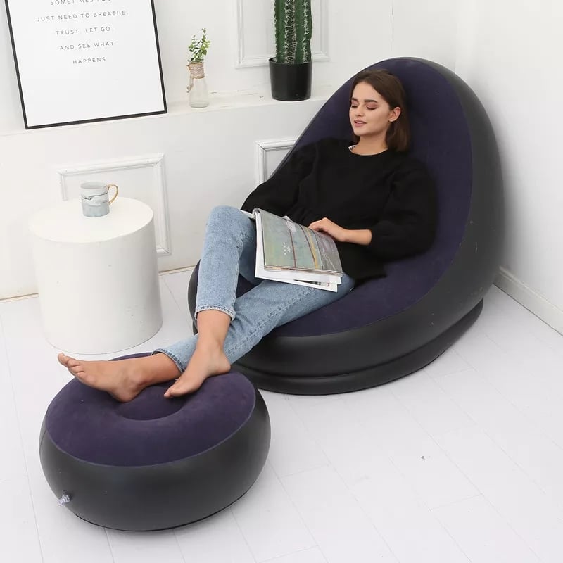 Intex Ultra Lounge Inflatable Sofa Chair And Ottoman Baci Living Room