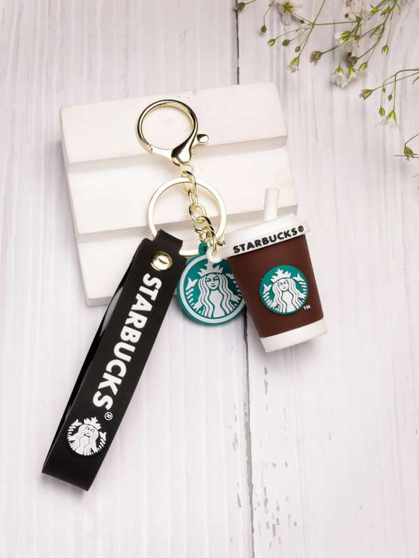 Rubber Starbucks Cup Keychain | Mini Coffee Mug Style Keyring | Stylish Accessory for Bags & Backpacks