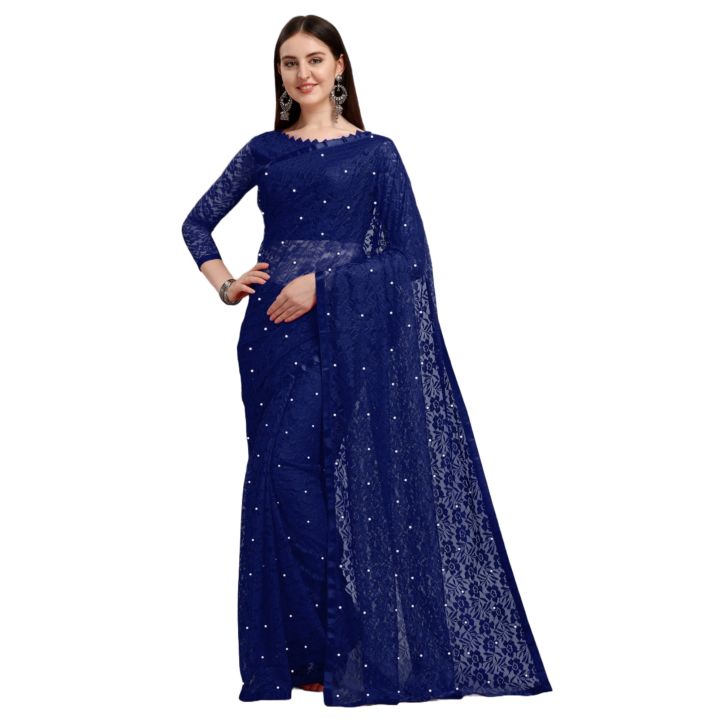 Self Design Bollywood Net Saree for Women Elegant Ethnic Wear