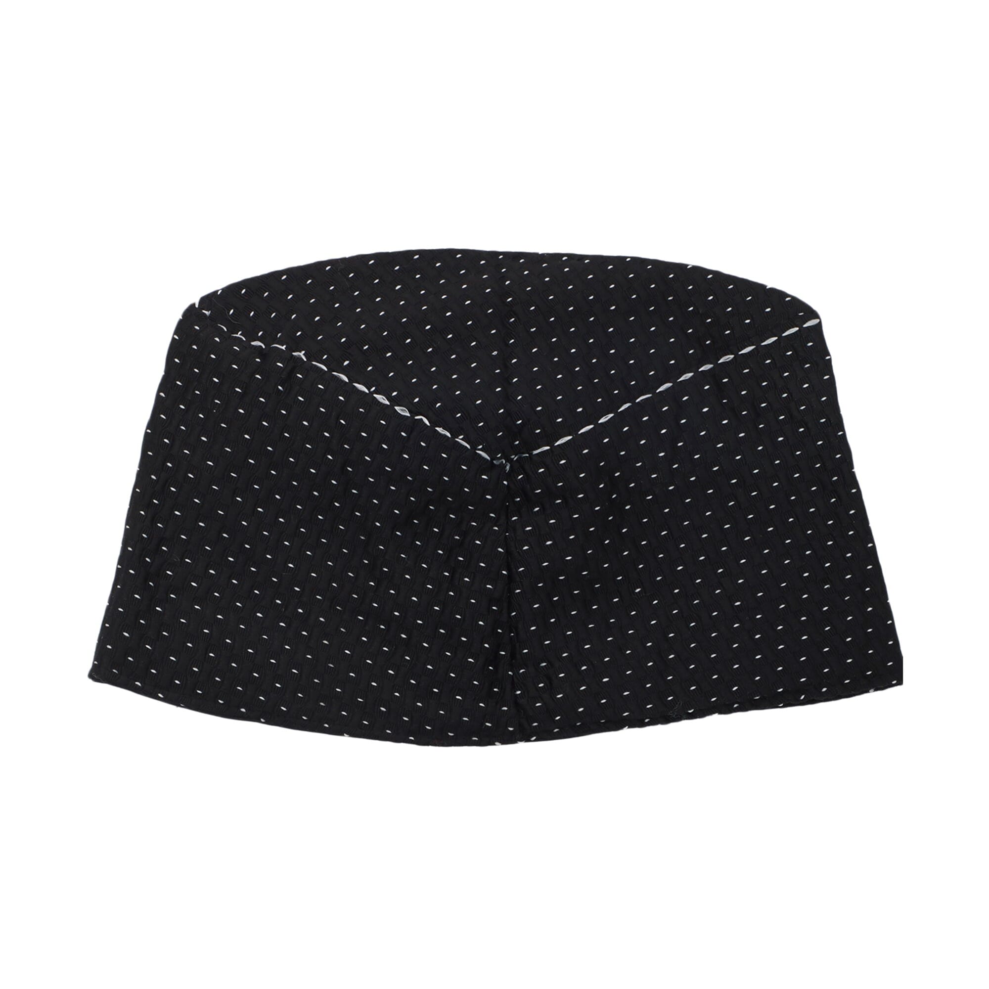 Black Cotton Printed Dhaka Topi For Men 