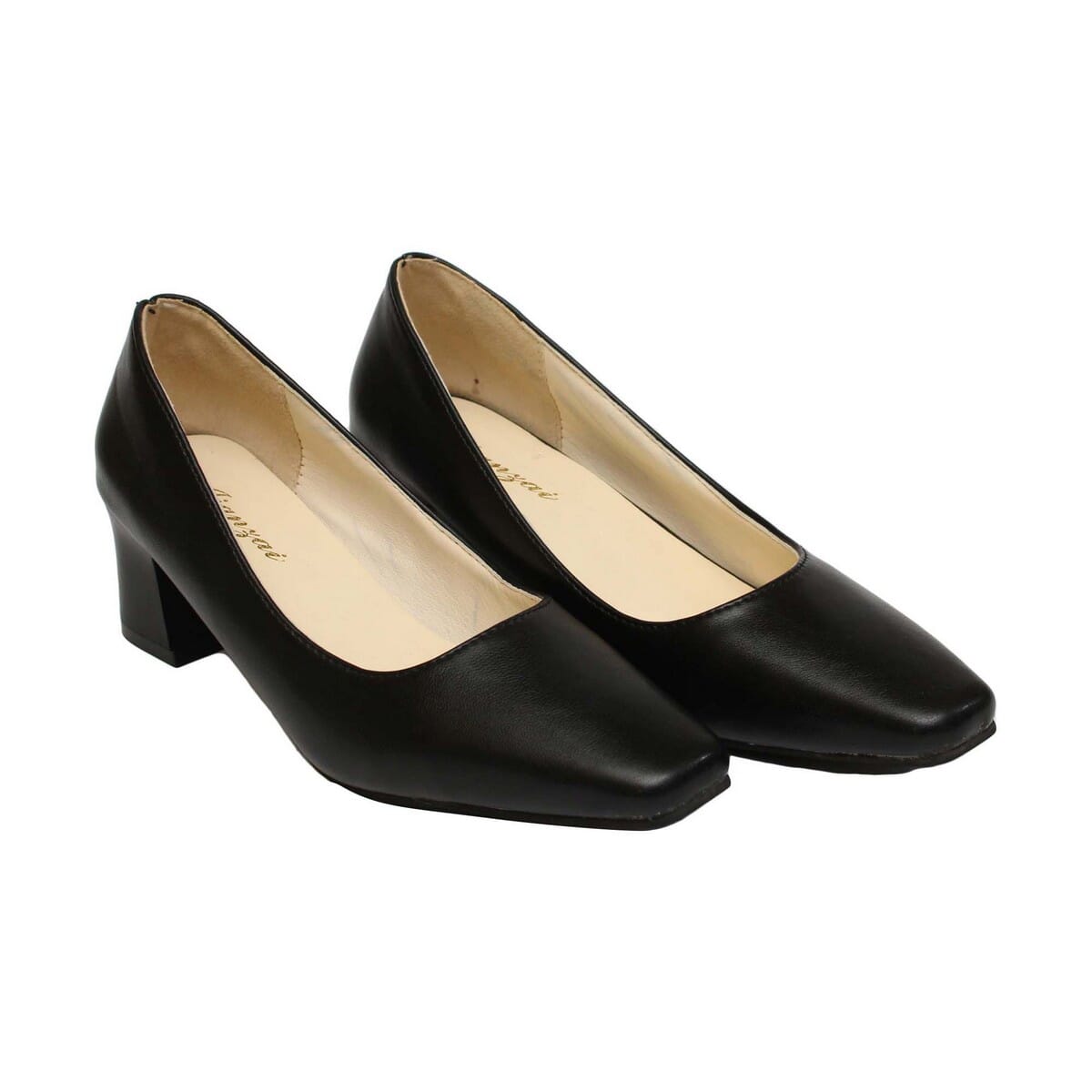small block black heels