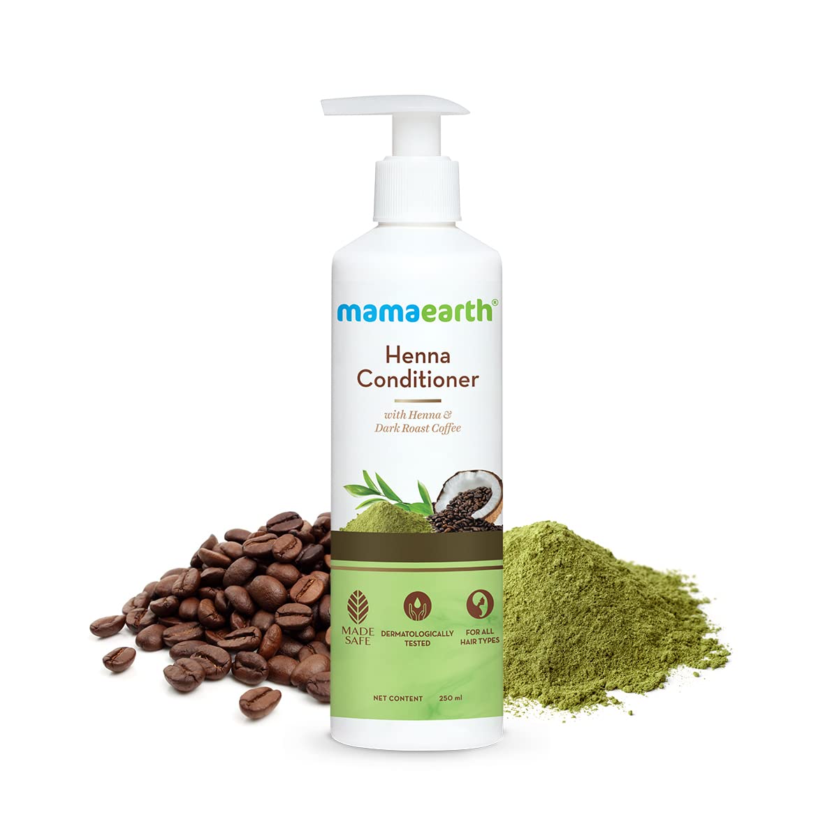 mamaearth Henna Conditioner With Henna & Deep Roast Coffee for Premature Greying - 250 ml