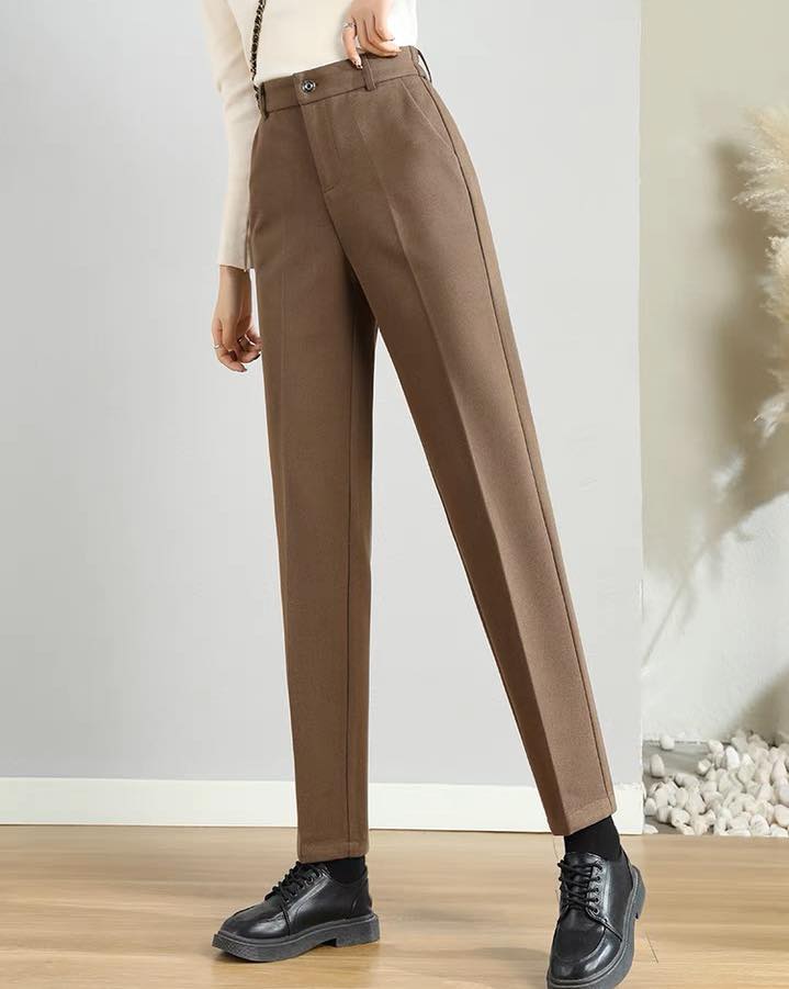Woolen Highwaist Formal Pant For Women