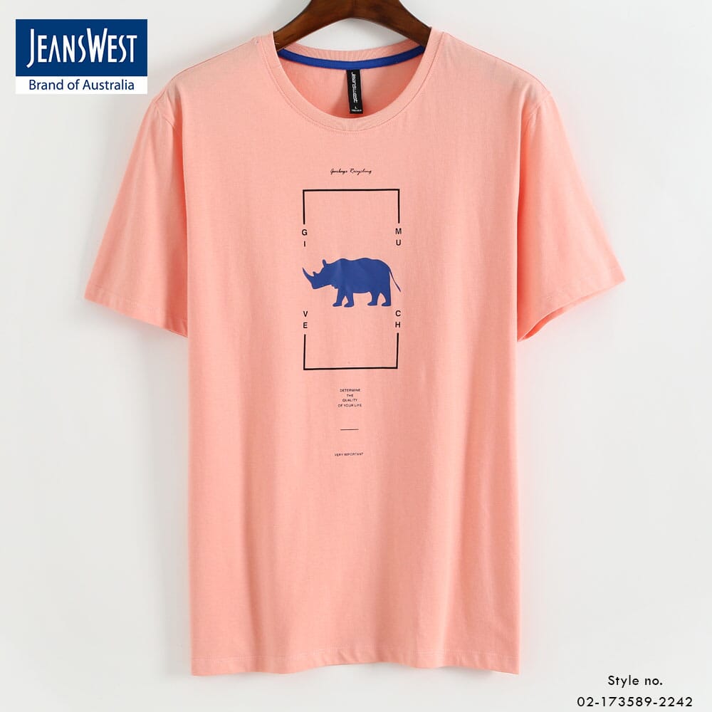 Jeanswest Peach T-Shirt For Men: Buy 