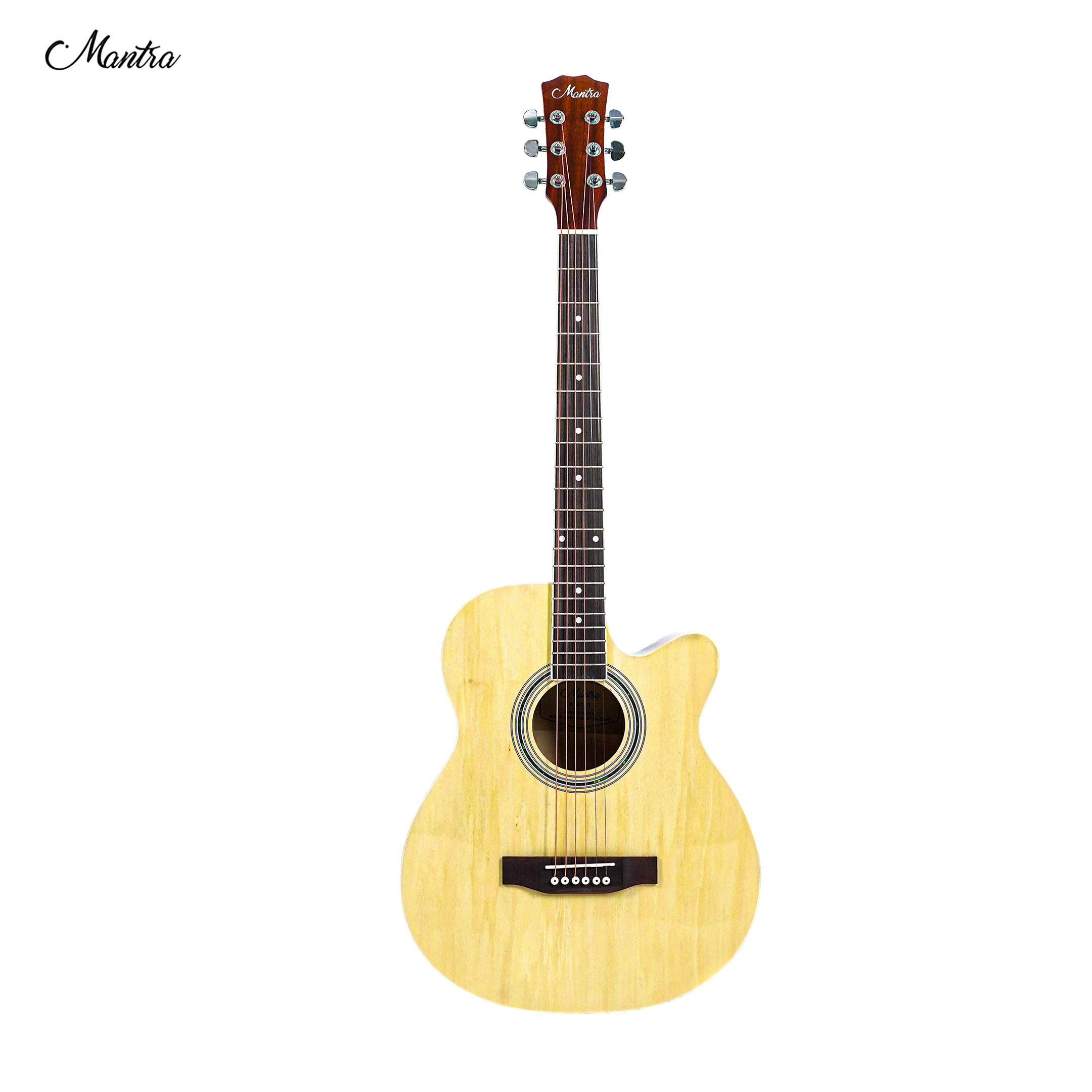 Mantra Karma Wooden Acoustic [Non EQ] Guitar With Bag, Pick And String