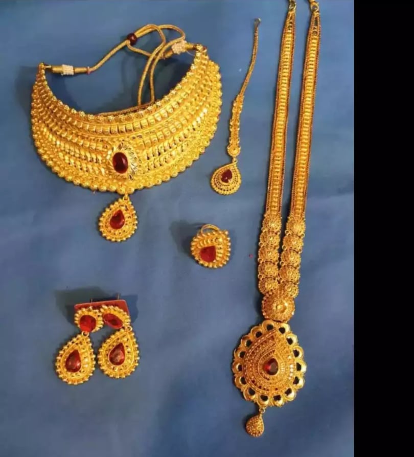 Gold Plated Rani Haar Set With Latest 