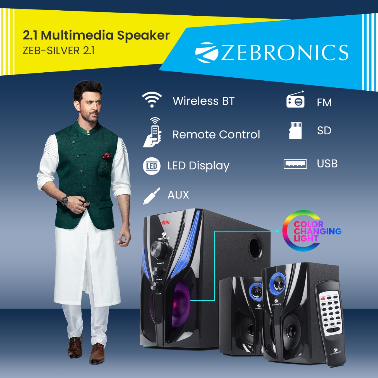 zebronics 2.1 bluetooth multimedia speaker bt3440rucf