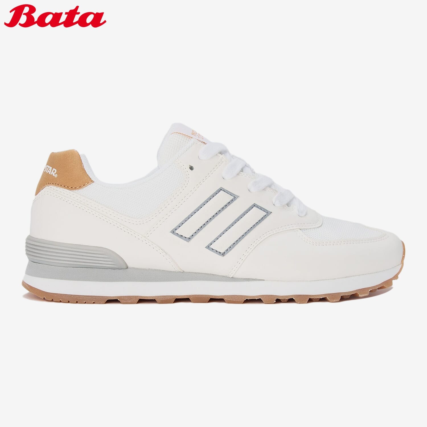 Bata North Star Unisex White Sneakers 5201012
