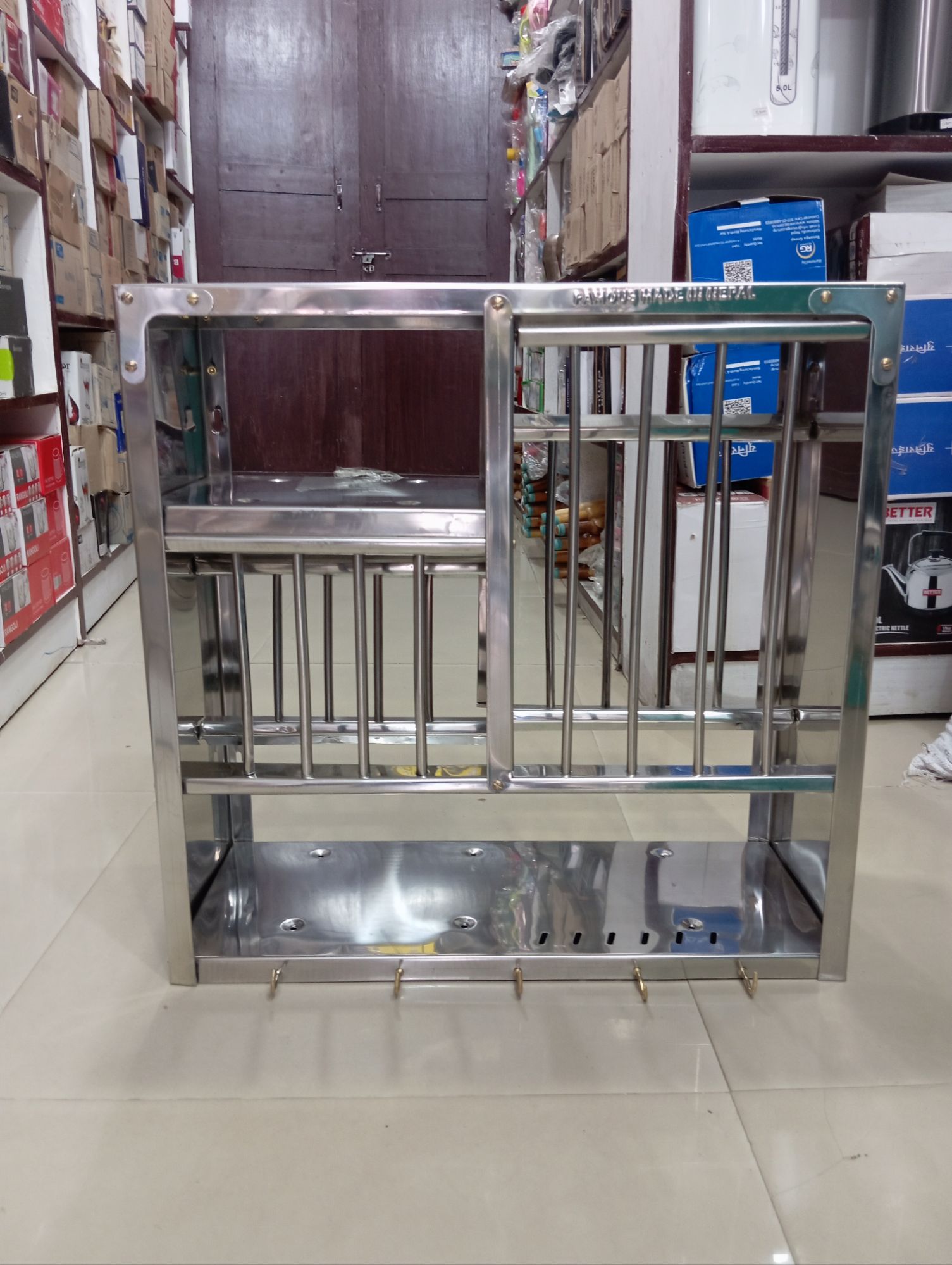 Stainless Steel Wall Mounted Kitchen Utensils Dish Rack (24×24