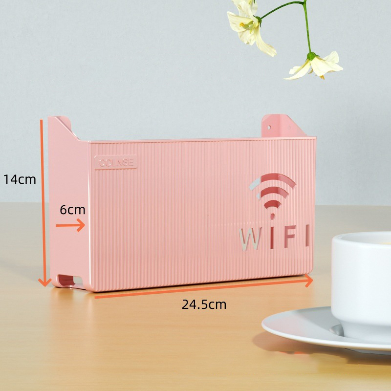 Wifi Router Box Wireless Wifi Router Shelf Storage Box Wall Hanging Organizer Box Cable ...