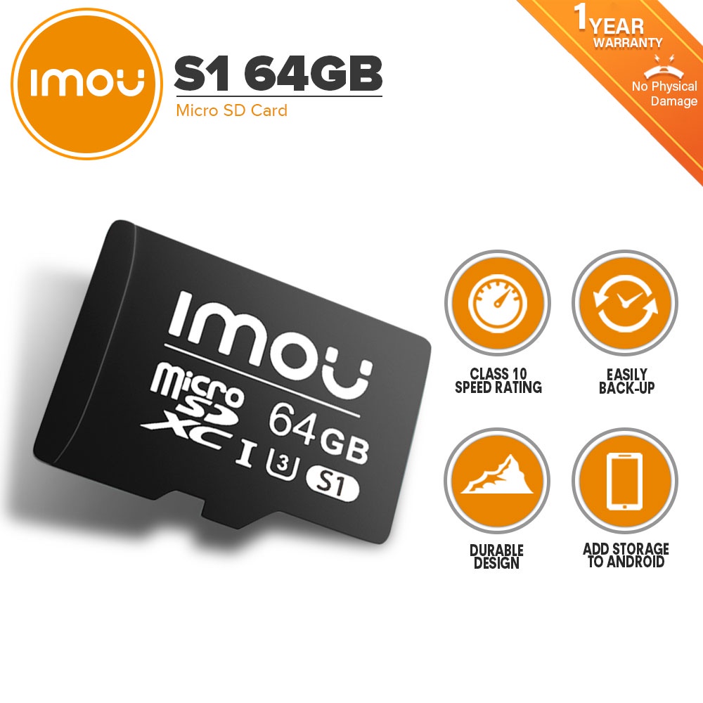 IMOU MicroSDXC Memory Card Full HD up to 95/25MB/s UHSI SD Adapter For