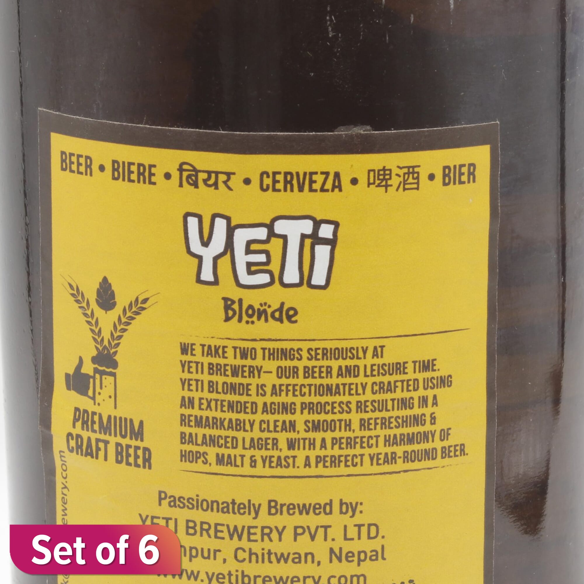 Yeti Blonde Premium Craft Lager 650ML x 4 Bottles + 1 Glass Free - Cheers  Online Store Nepal