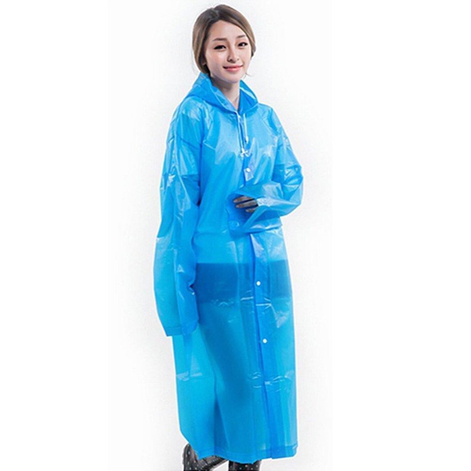 KETKAR Women's Transparent Printed Blue Dot Solid Raincoat With Pant_Pack  Of 01(Blue,XXLarge) : : Clothing & Accessories