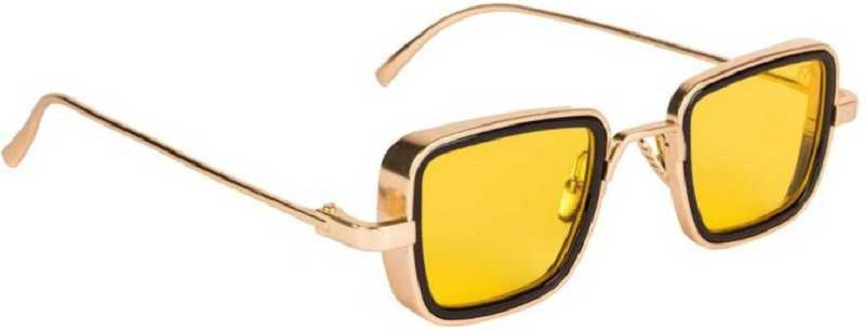 Night Vision Golden Retro Square KS Sunglasses