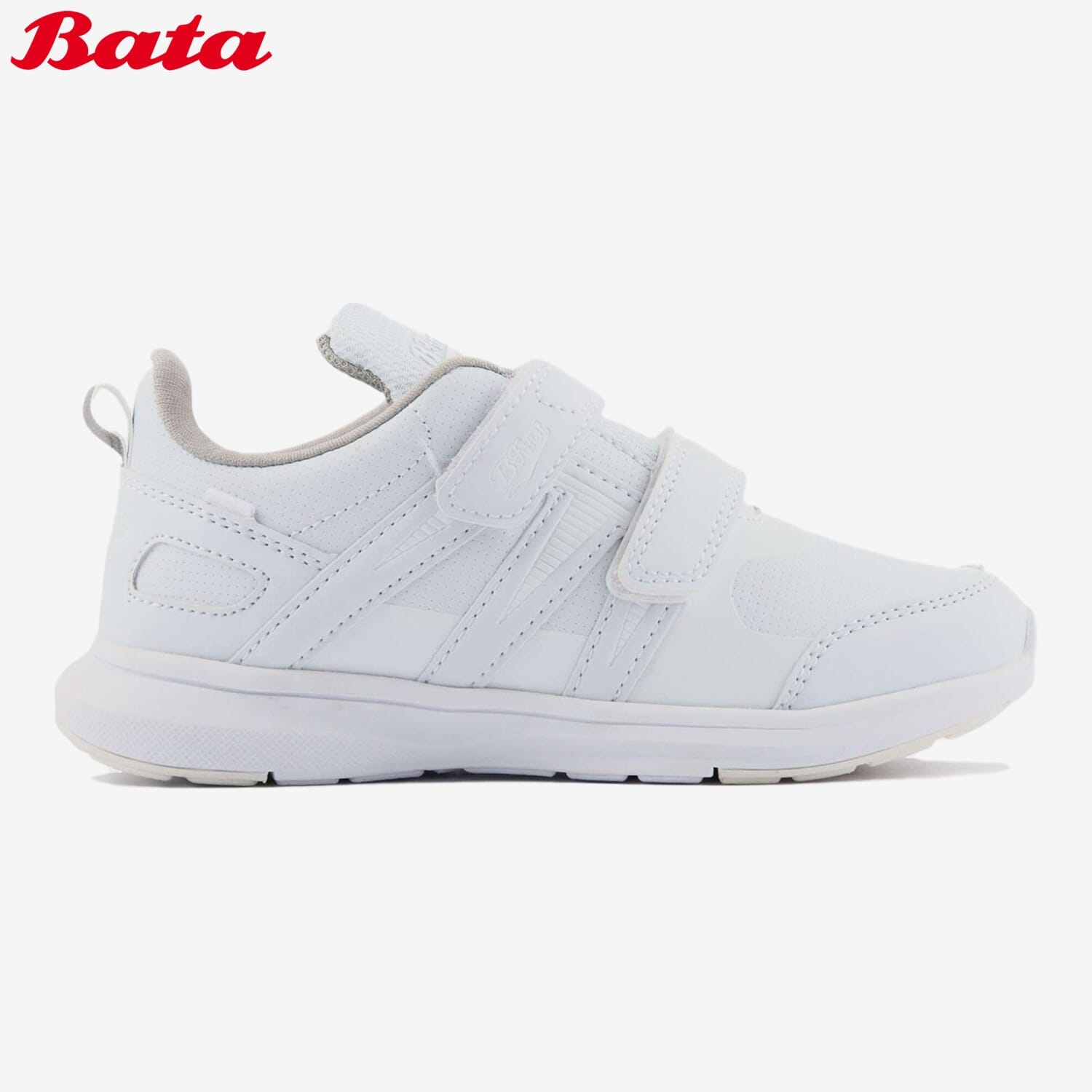 Bata B.First B.Lite Velcro Strap Kids Unisex School Shoes (White) 3811188