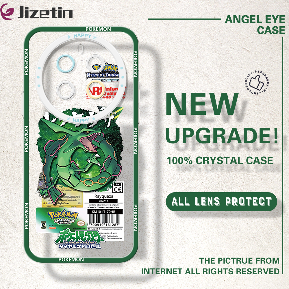 Jizetin for Realme 12 Pro+ 5G Back Cover Transparent Cartoon Pocket Elf