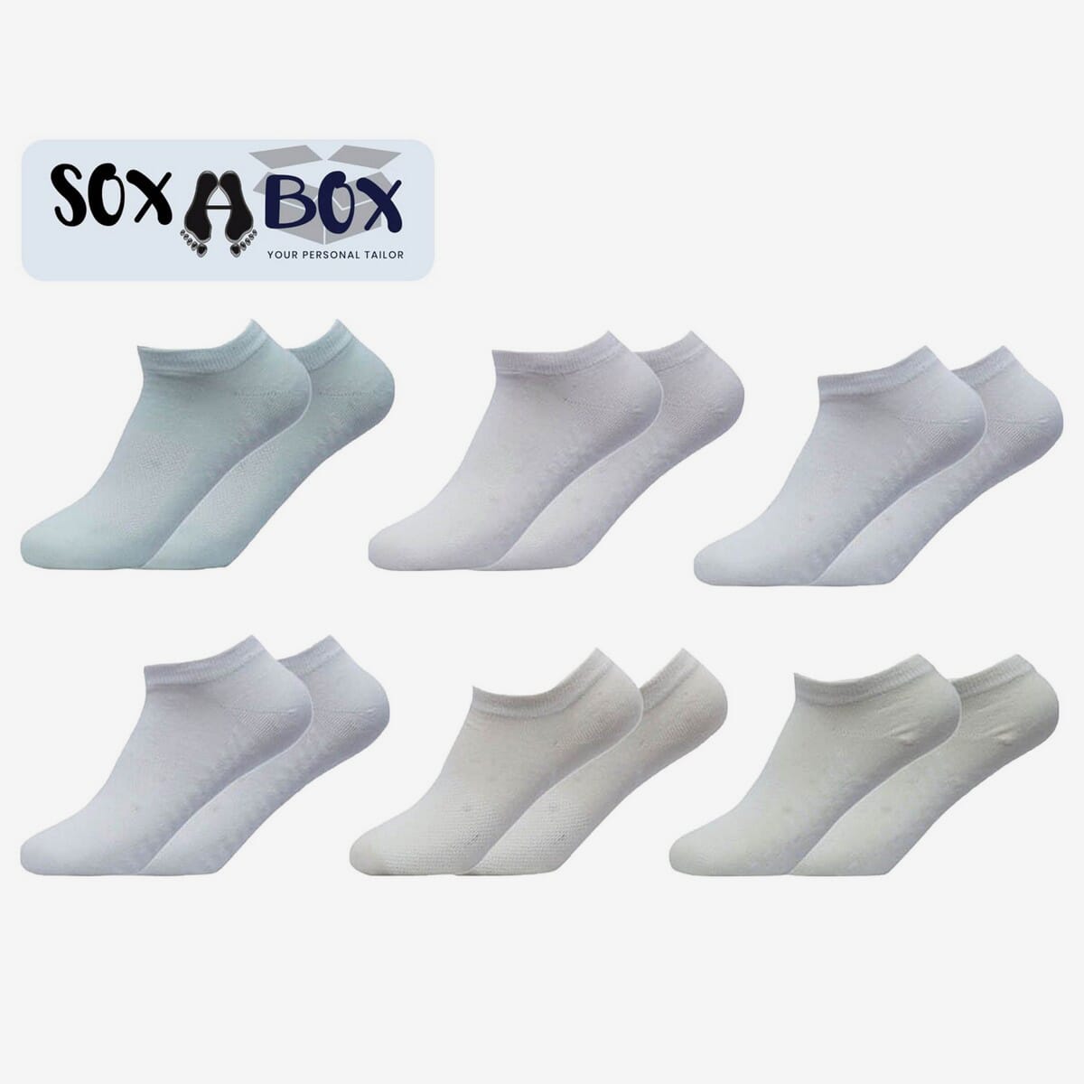 Pack of 6 Pairs of Ladies Acupressure Ankle Socks (SLA-6)
