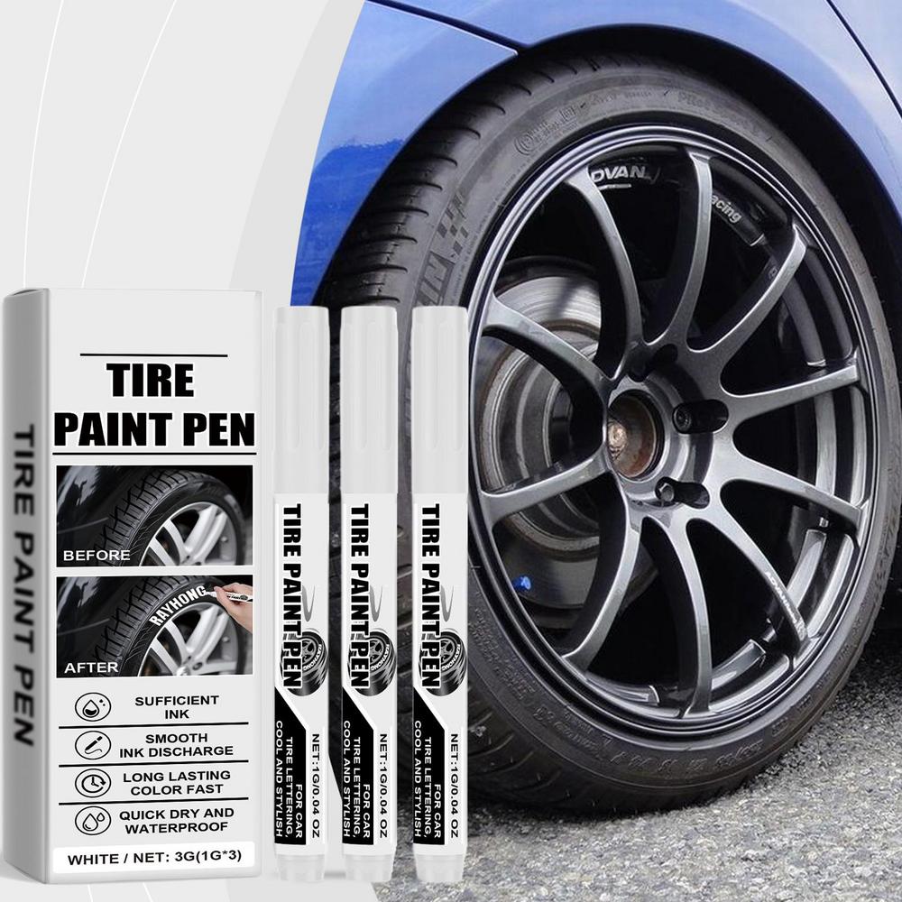Car Tyre Marker Pen | White Tyre Paint Pen | DIY Tire Marking for Cars & Motorcycles