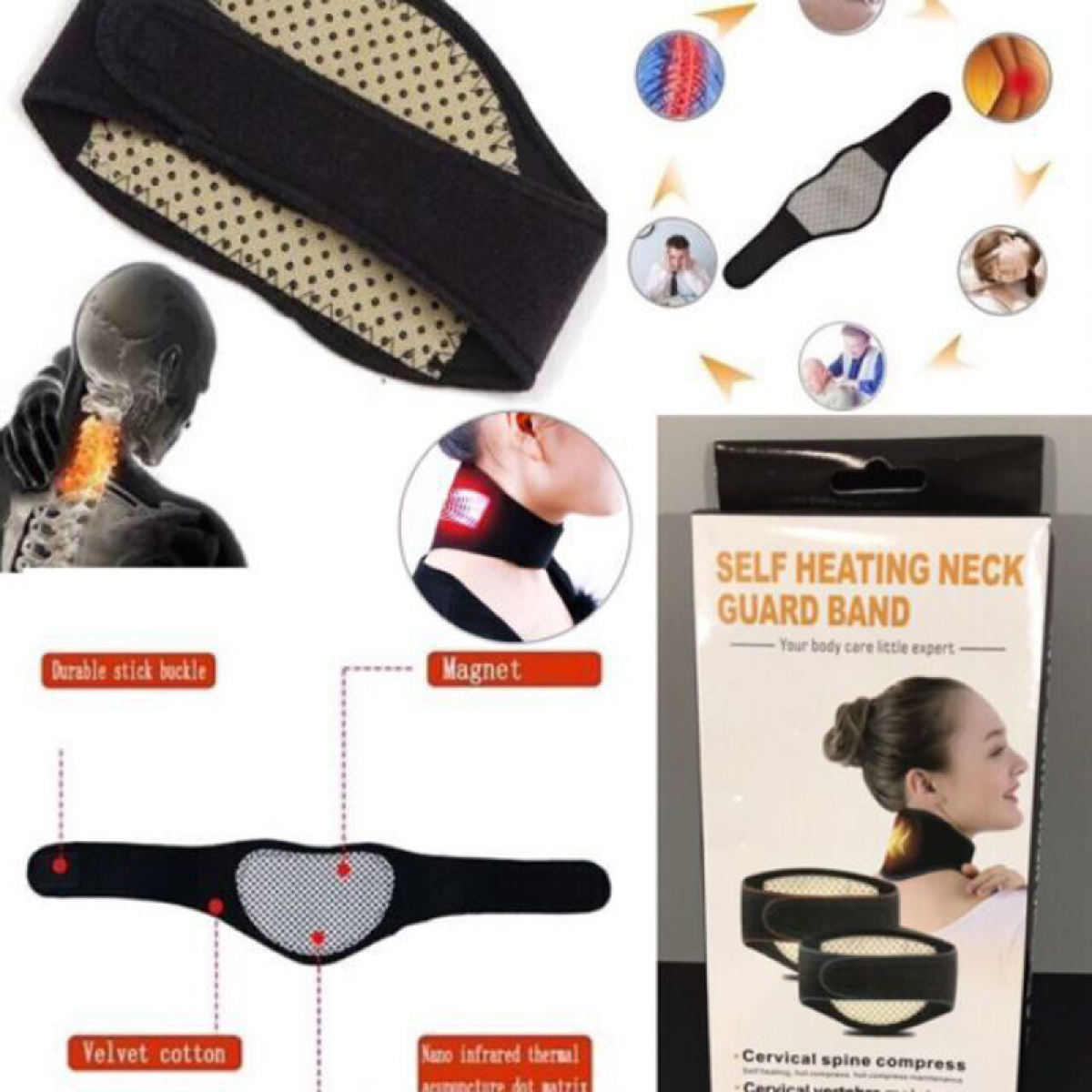 self heating neck support