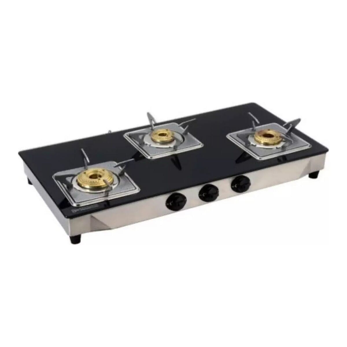 Instacook 3 Burner Glasstop Automatic Gas stove With One Jumbo Burner