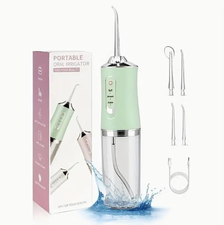 Rechargeable Oral Irrigator with Scaler | Electric Tartar Cleaner | Water Flosser and Dental Tool for Home Use