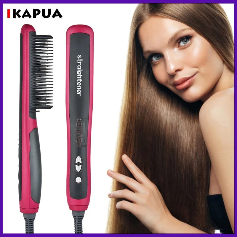 Smoothing Hair Comb Electric Hair Straightener Ceramic Heating Hair Brush Magic Hair Styling Electric Splint For All Hair Types Daraz .np