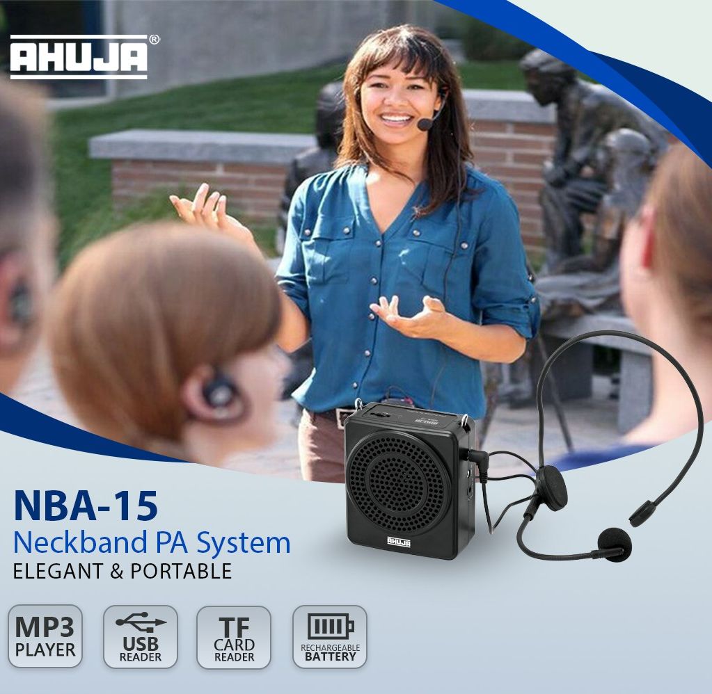 Ahuja NBA-15 Portable Rechargeable Neckband PA System