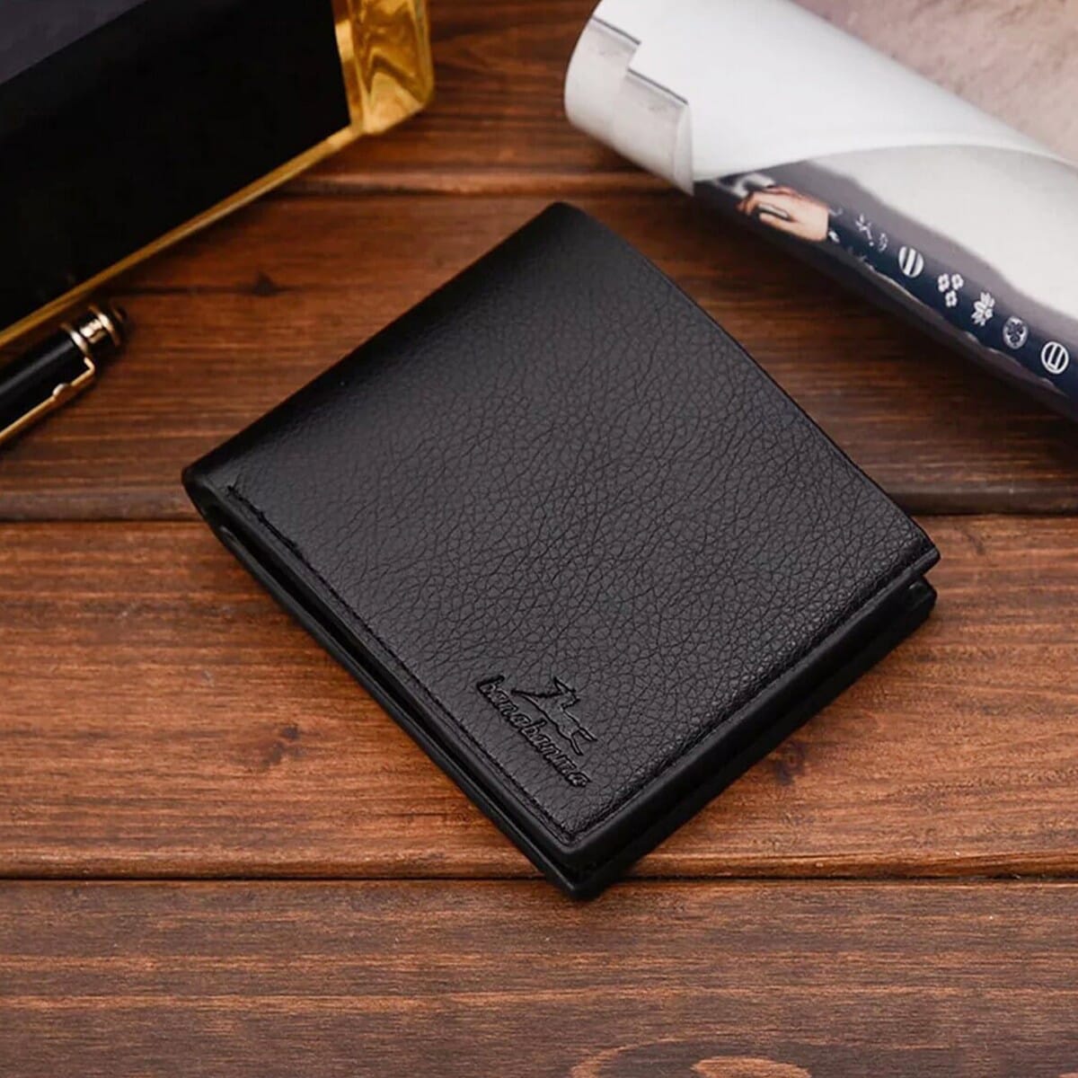 Black Lightweight Leather Purse/Wallet For Men