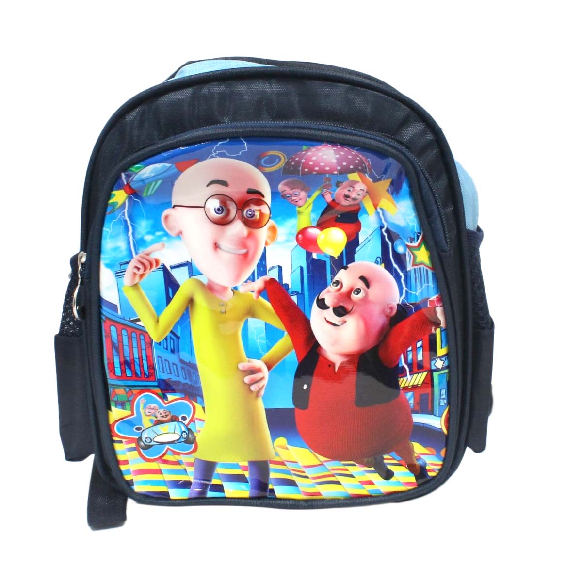 Blue Motupatlu Printed Backpack For Kids