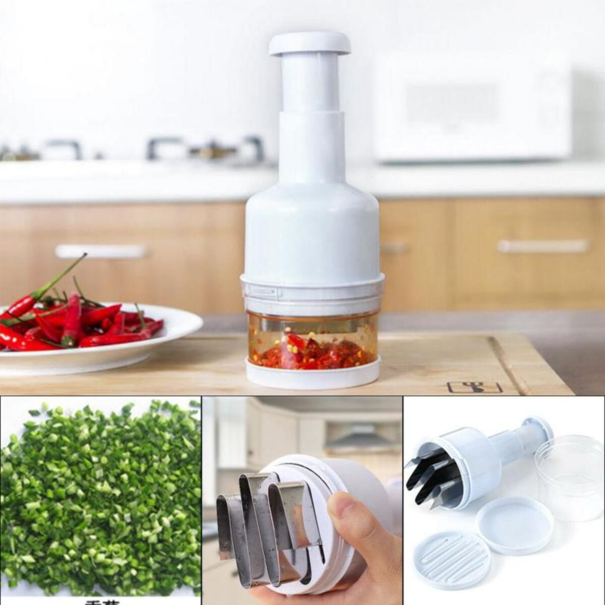 Chopper Pressing Cutter Vegetable Food Onion Garlic Slicer