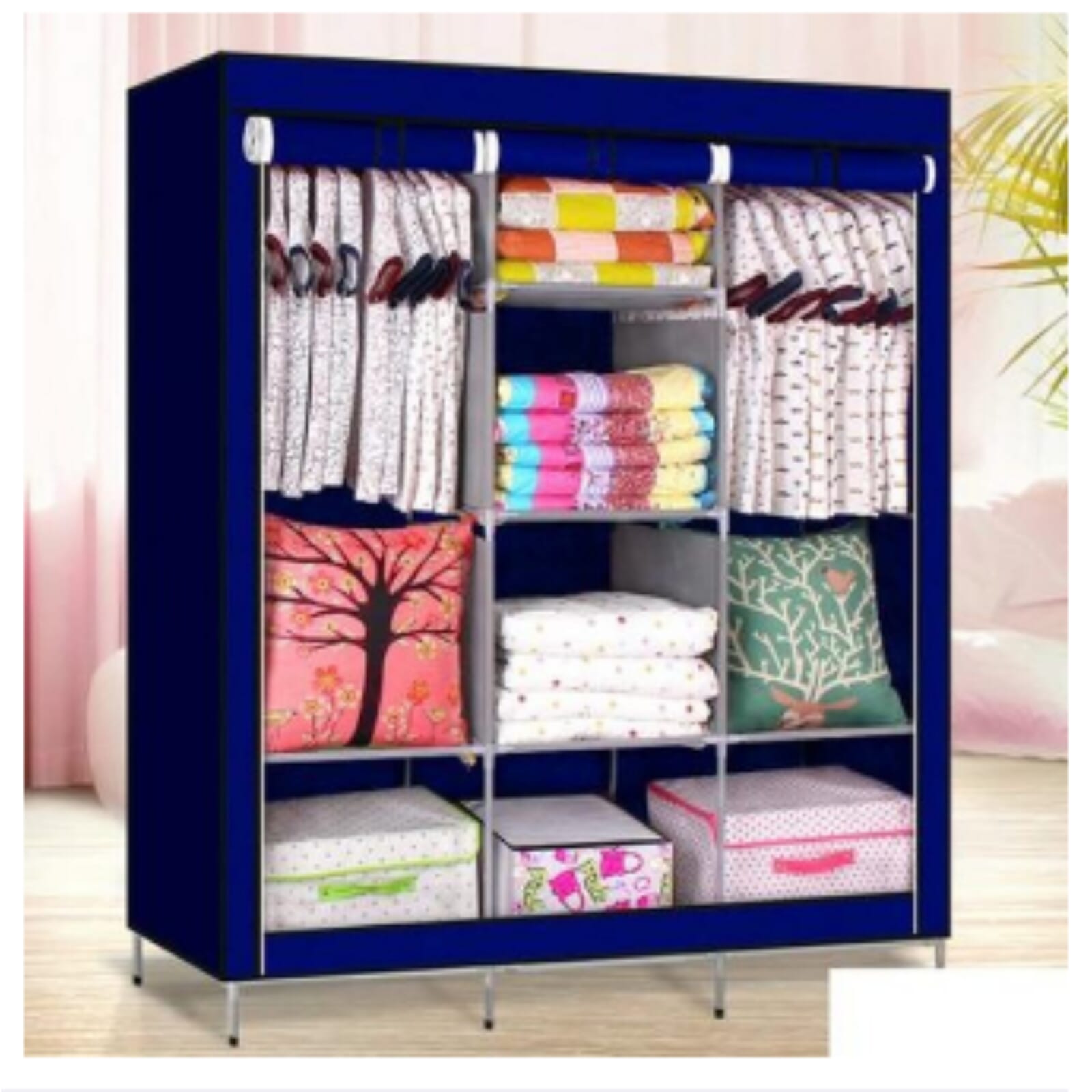 Foldable Frame Cabinet Storage Wardrobe (Color Assorted) 141 Ratings5