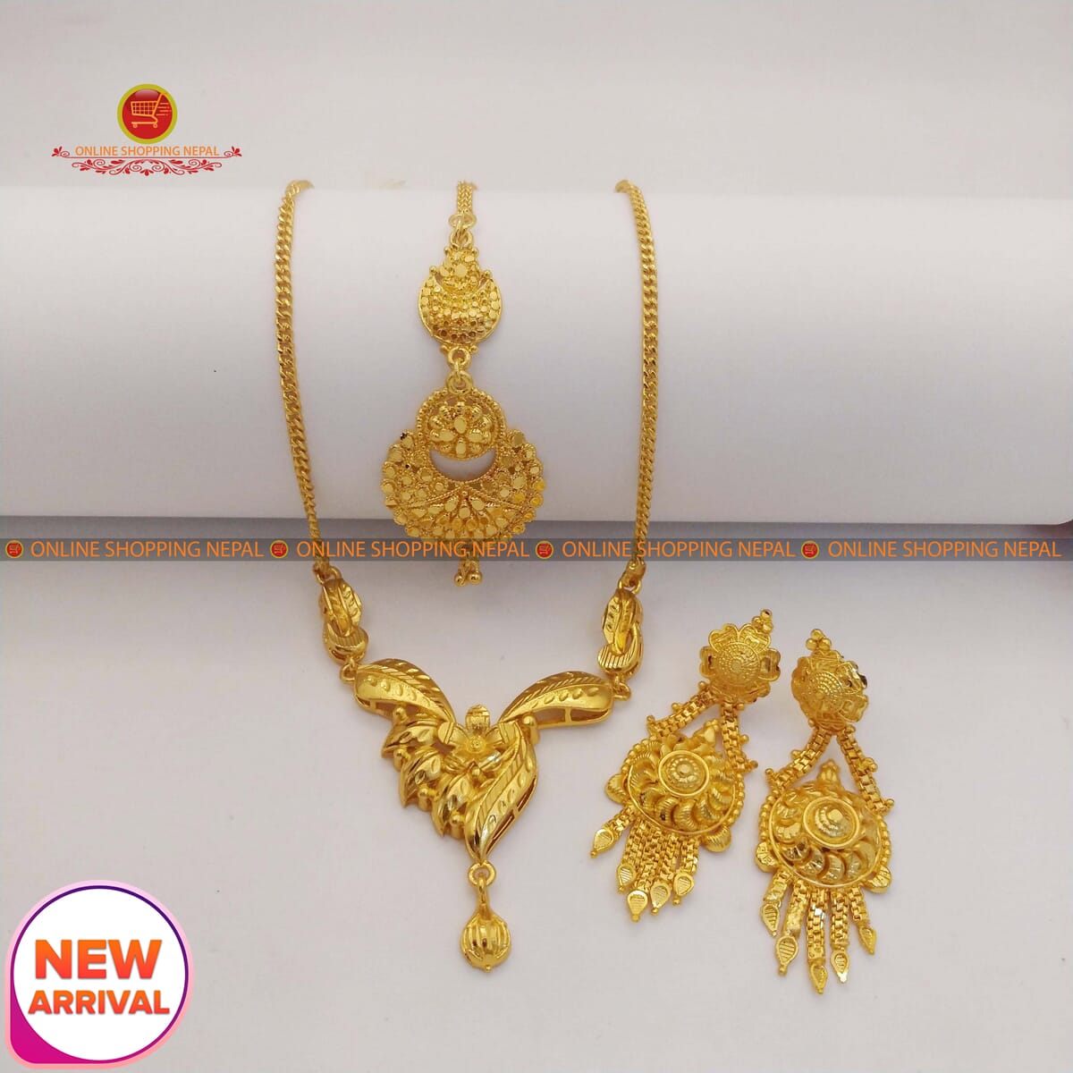 Gold Plated Pendant Necklace With 