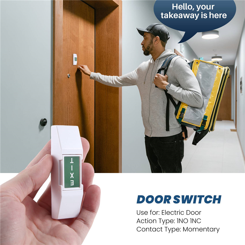 Electric Door Emergency Exit Closed Momentary Push Button Switch ...