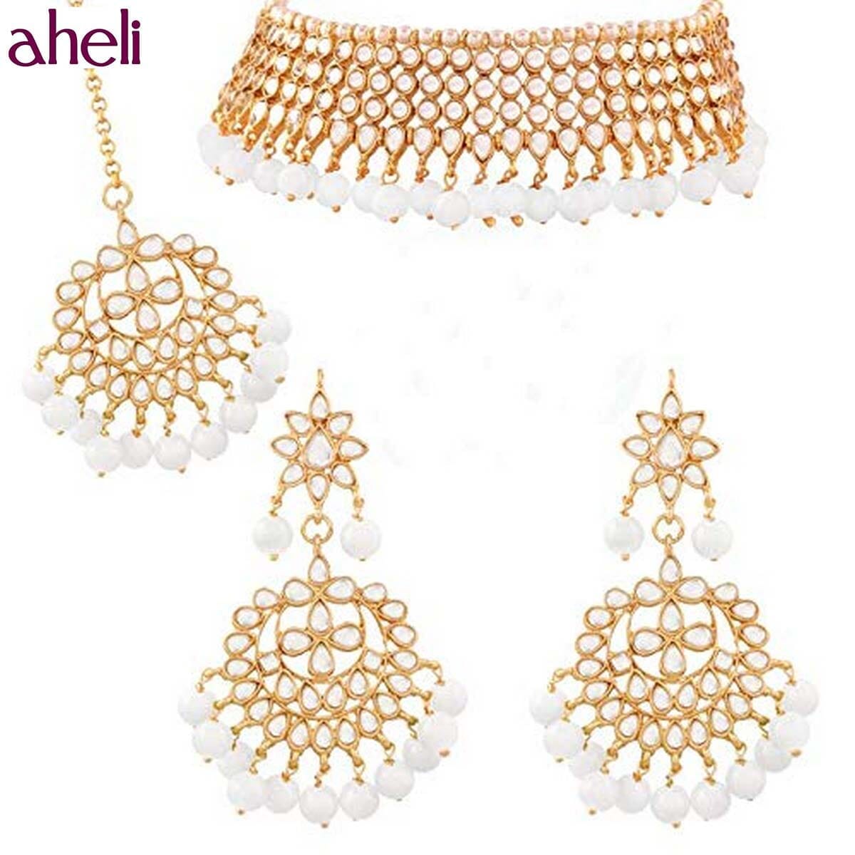 Earring Maang Tikka Jewellery Set 