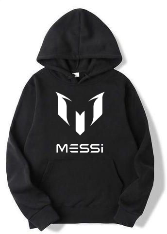 Messi Printed Cotton Unisex Hoodie With Velvet Fur Inside