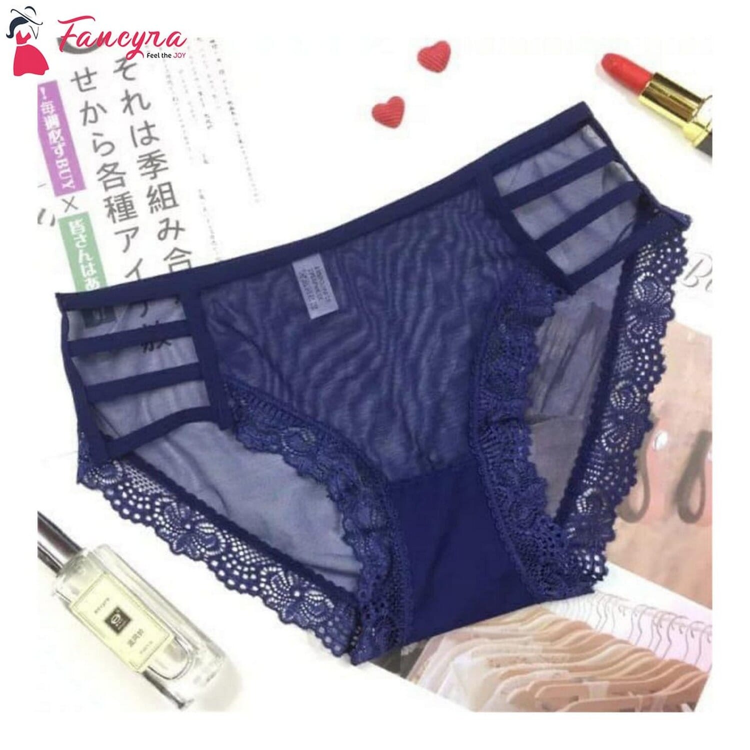 Women's Lace Thongs Free Size Blue Color