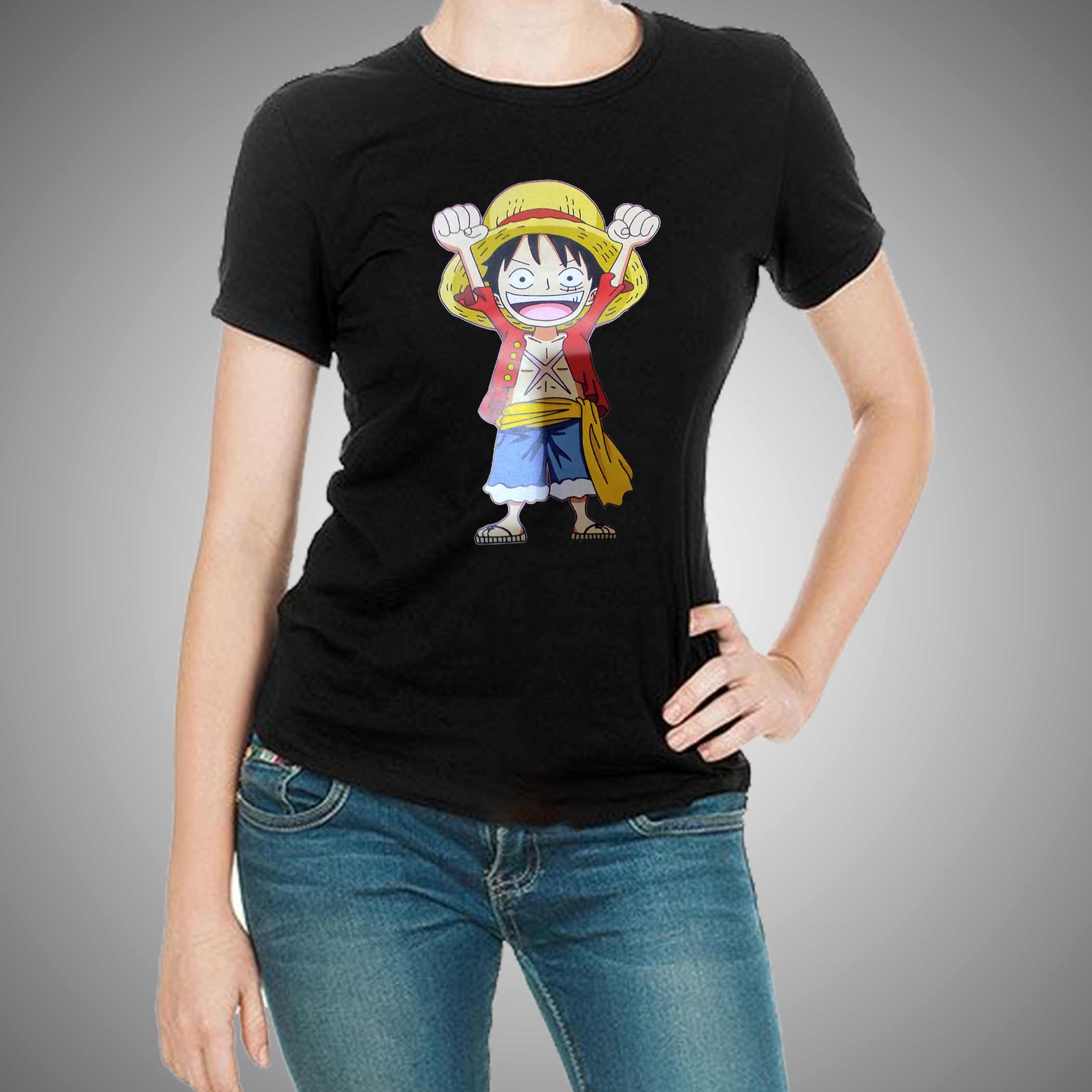 Anime Printed Black (Unisex) T-Shirt 
