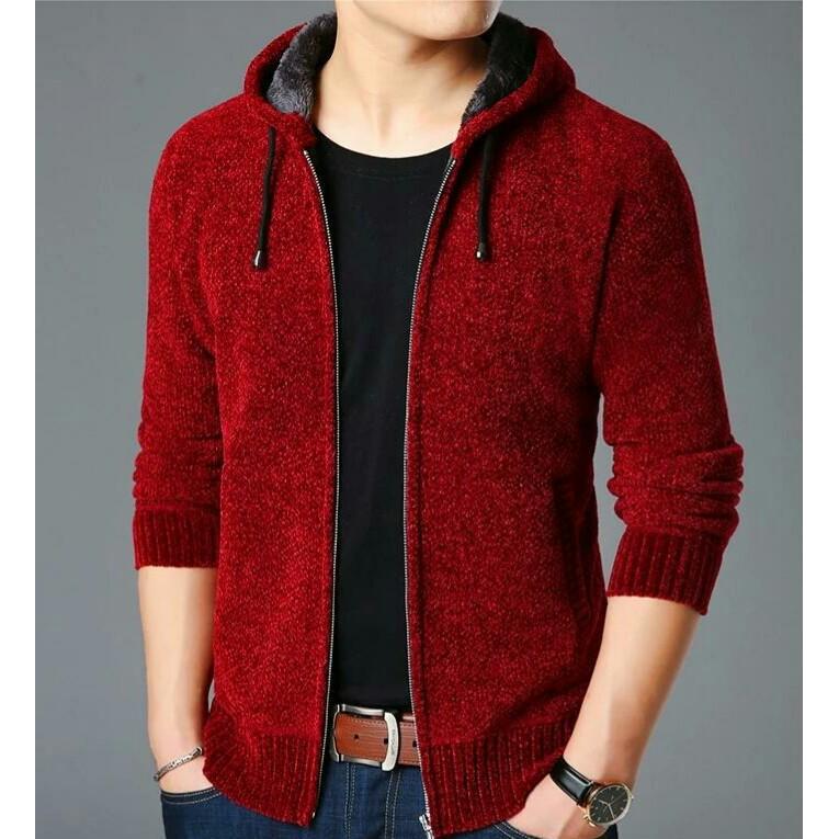 Plain Red Jumper For Men