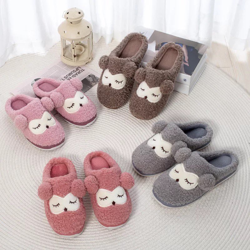 Bow Tie Ladies Indoor Winter Unisex Indoor Slippers