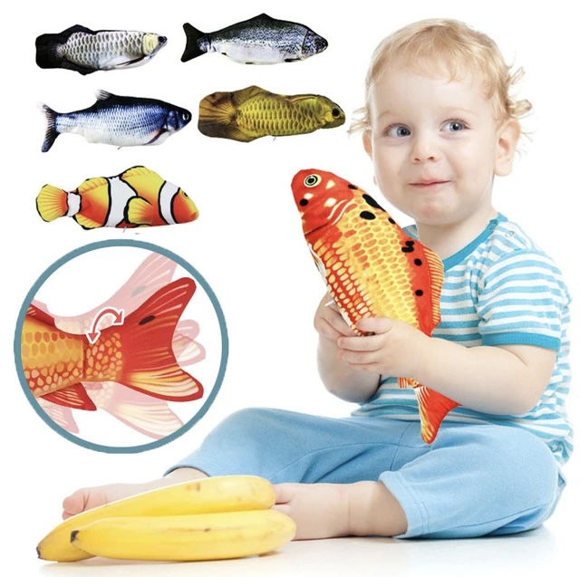 CozyKids - Soft Electric Moving Rechargeable Fish Interactive