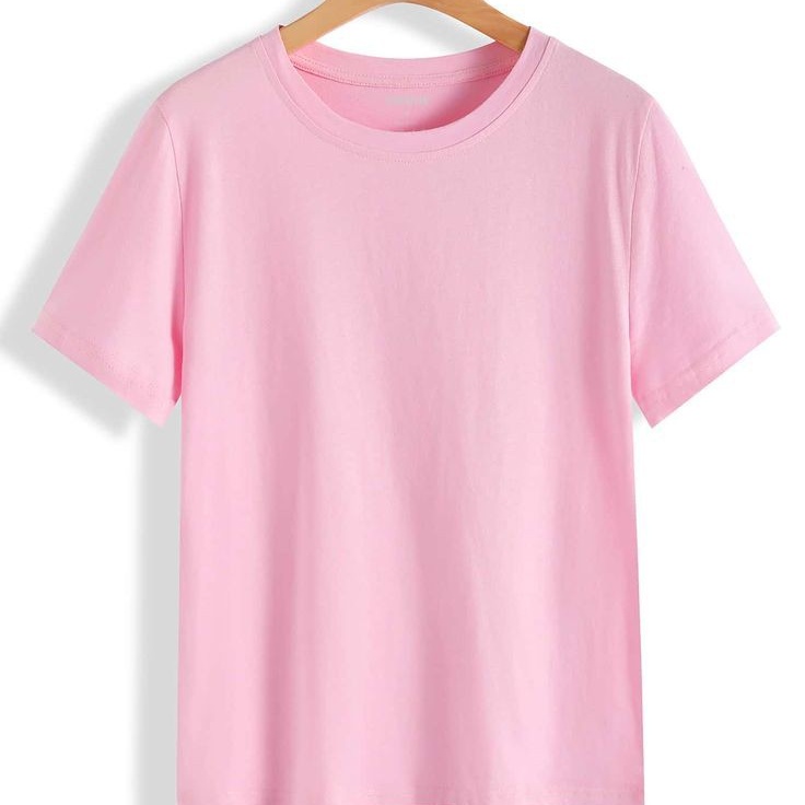 Baby Pink Cotton Plain Half Sleeves TShirt For Men Baby Pink Multisize Fashion Summer TShirts For Men