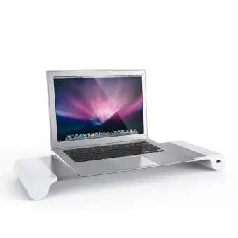 Aluminum Space Bar Laptop Computer Monitor Stand Holder Desk