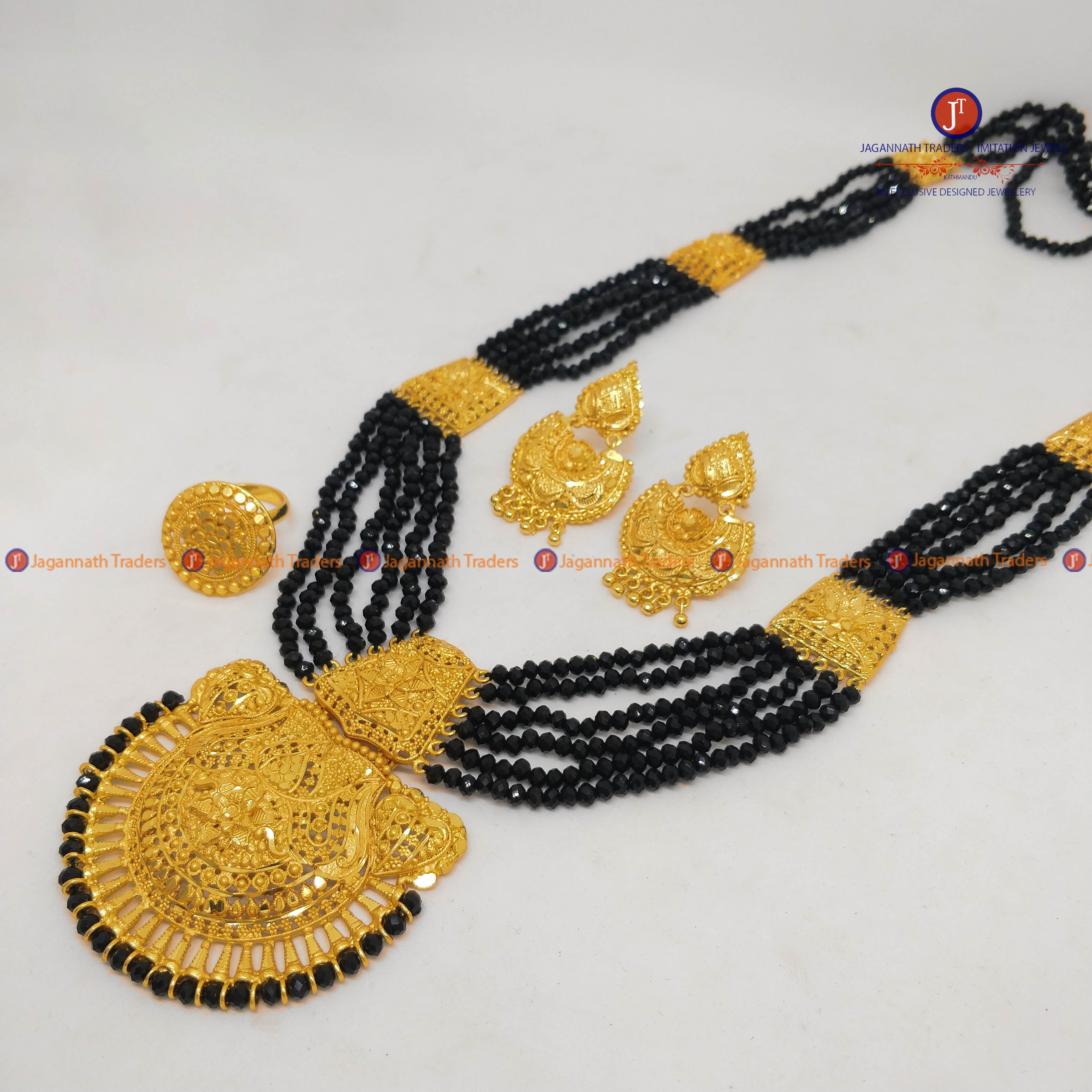 Mangalsutra Rani Haar With Earring Gold 