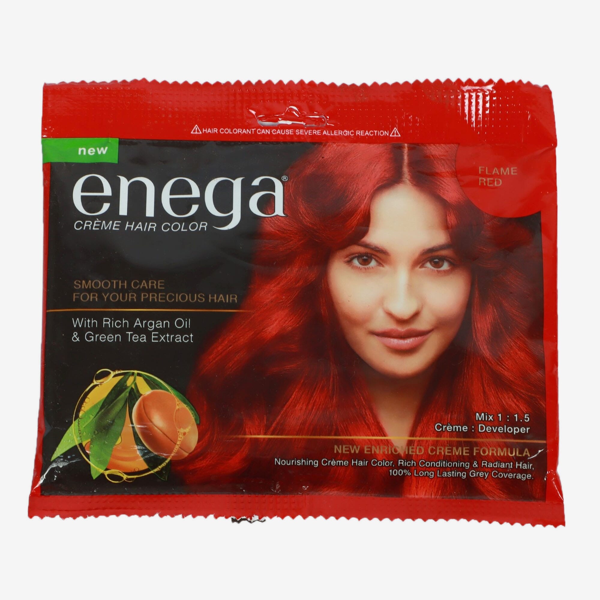 Enega Cream Hair Color Chocolate Brown Box Packaging Size 100g