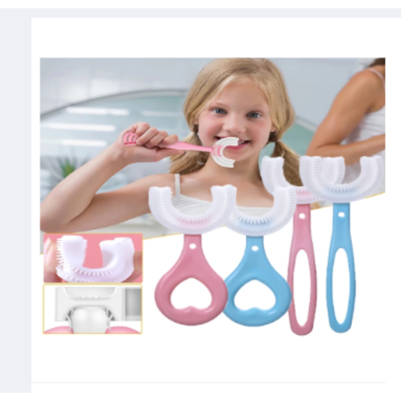 360 Degree U Shaped Silicone Toothbrush For Baby