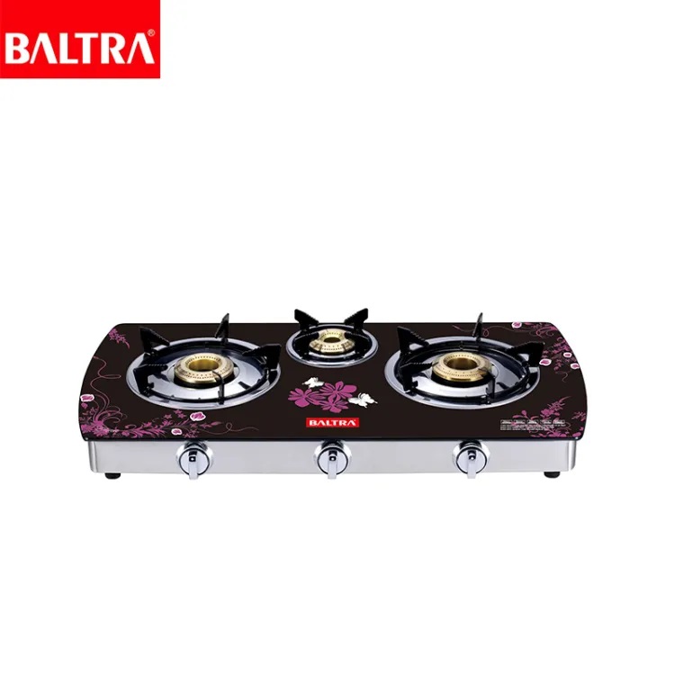 Baltra Premium Plus 3 Burner Gas stove BGS178 With Auto Ignition Black