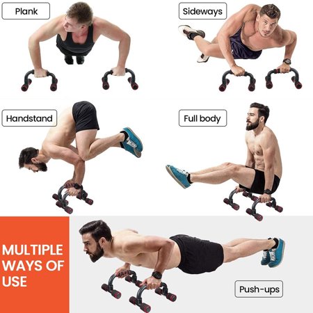 Push up bars back exercises hot sale