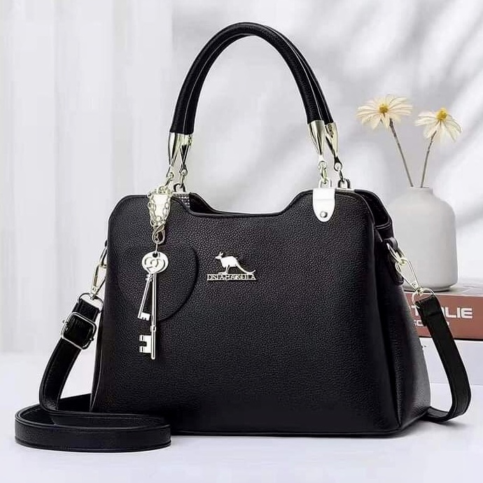 Luxury Handbag PU Leather Medium Size Crossbody Shoulder Bag for Women