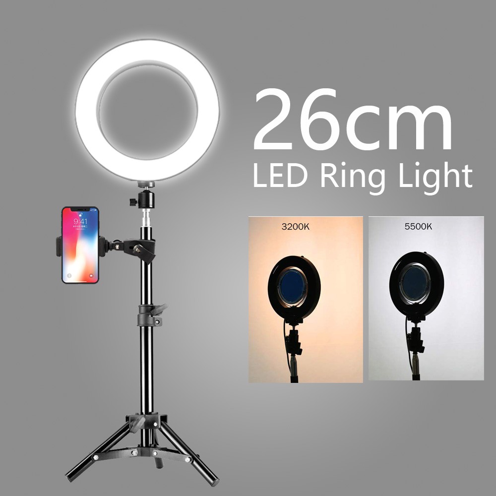 Ring Light Professional 10/6/7/7.8 Inch Ring Selfie Round Led Light Stand  Lamp For