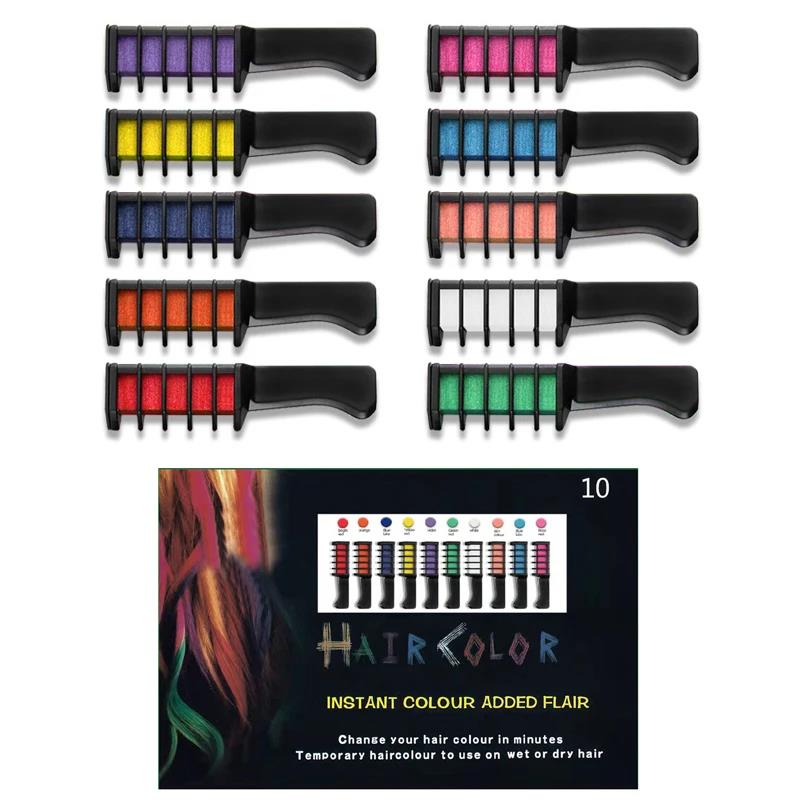 10PCS Children Multi Color Hair Dye Comb Set Fashion Makeup Toy Kits ...
